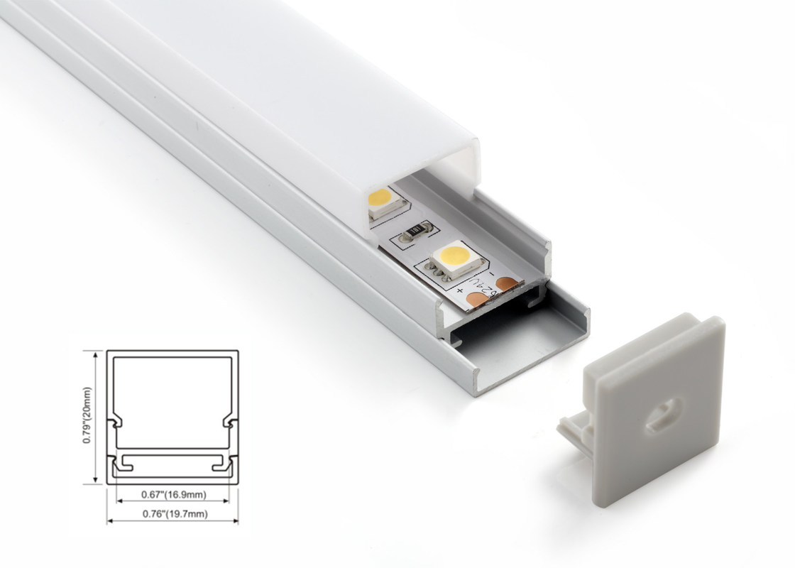 LED Linear lighting Aluminum profile Surfacemounted light square