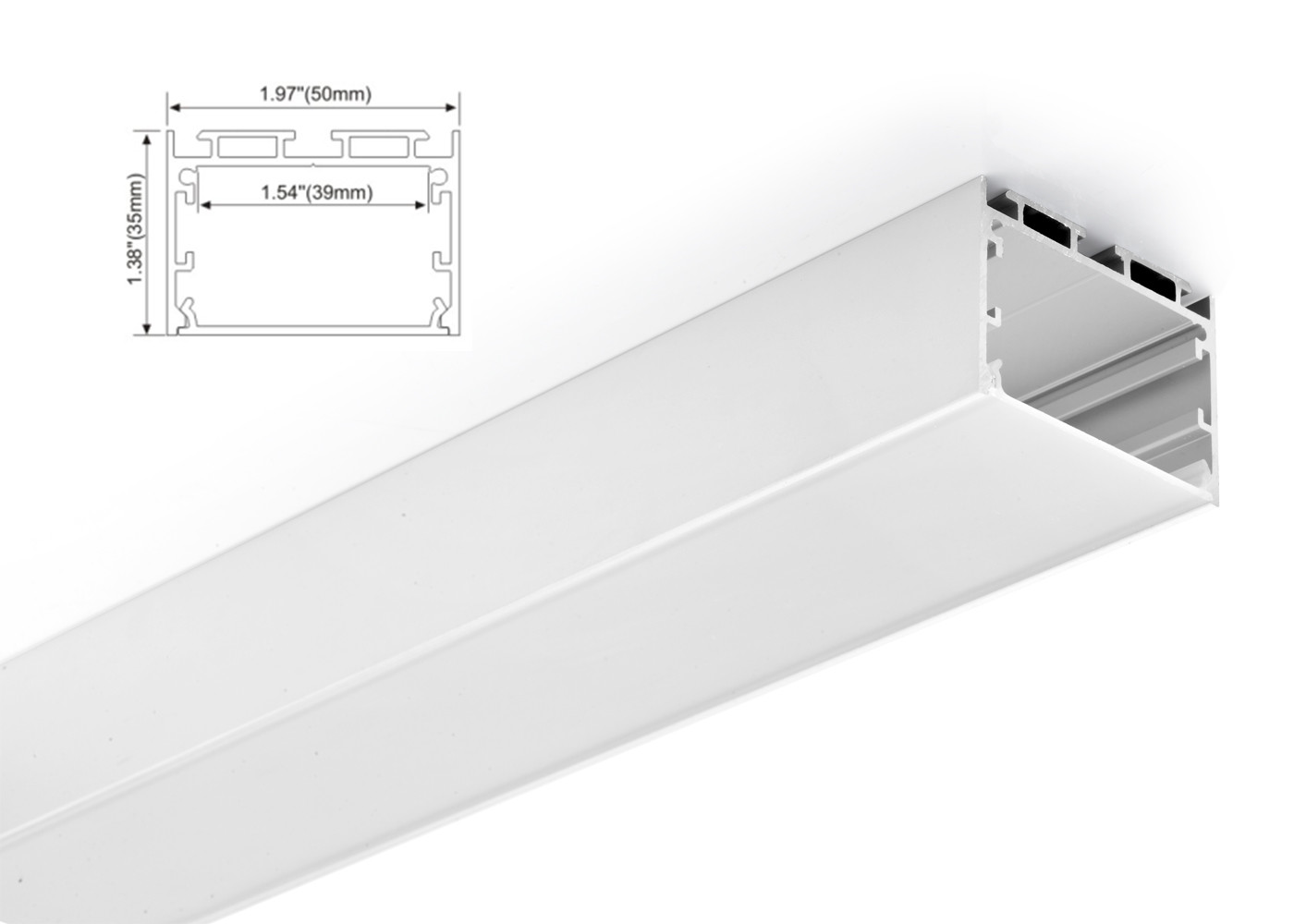 50mm x 35mm Aluminum Profile LED Linear lighting with Led Strip