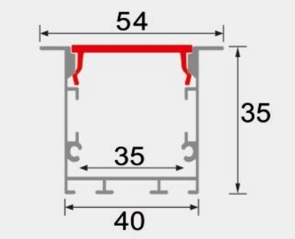 LEDCORP® Aluminum Profile Recessed Embedded Reture Groove for Sustainable Lighting Design
