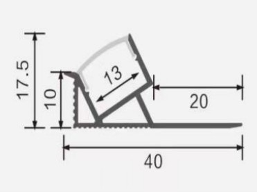 LEDCORP® Aluminum Profile Return Groove for Customized Linear Light Installations For Home or Residence