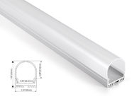 26mm x 33mm Aluminum Profile LED Linear lighting with Led Strip Surface mounted with PC or Milky Cover