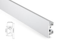 Aluminum Profile LED Linear lighting Recessed type in the wall with PMMA opal cover