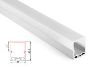 35mm x 43.5mm Aluminum Profile LED Linear lighting Pendant type with PMMA opal cover PC Milky or clear cover