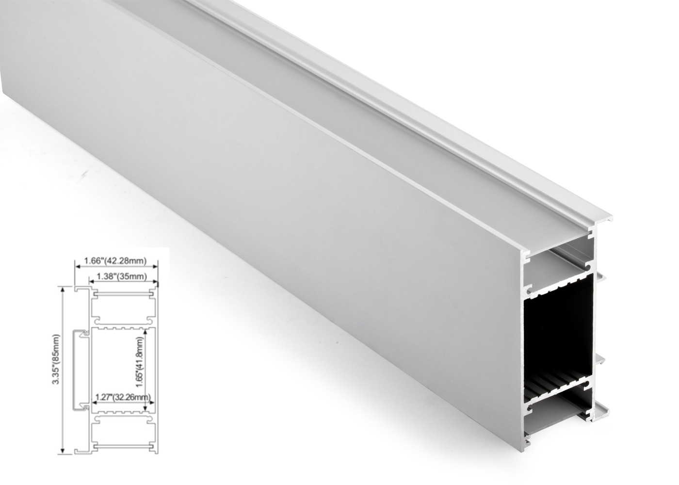 Aluminum Profile LED Linear lighting Recessed type in the wall with Led ...