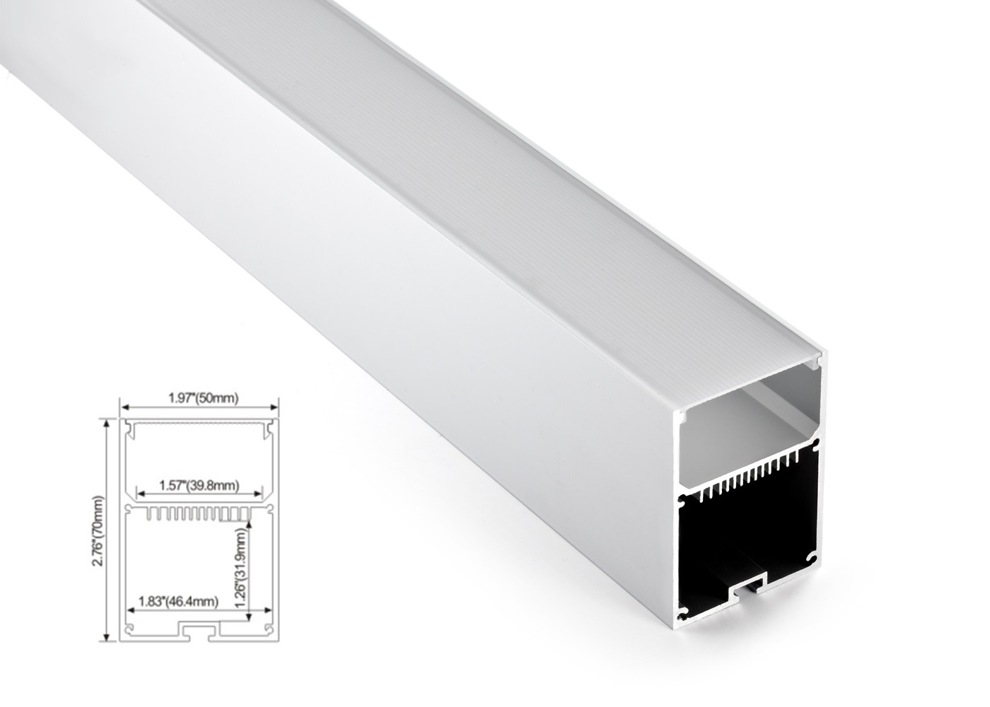 50mm x 70mm Aluminum Profile LED Linear lighting Pendant type with PMMA ...