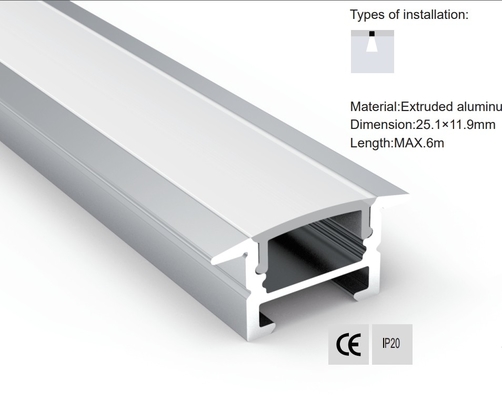 Cabinet Lighting Series Aluminum profile for furniture 25x12mm (0.99"x0.47") mini size