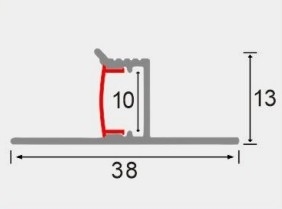 LEDCORP® Aluminum Profile Return Groove for Customized Linear Light Installations For Home or Residence