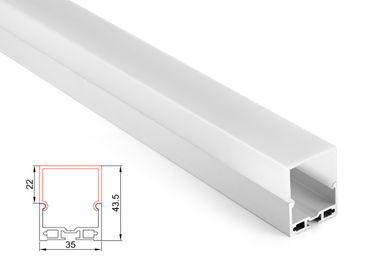 35mm x 43.5mm Aluminum Profile LED Linear lighting Pendant type with PMMA opal cover PC Milky or clear cover